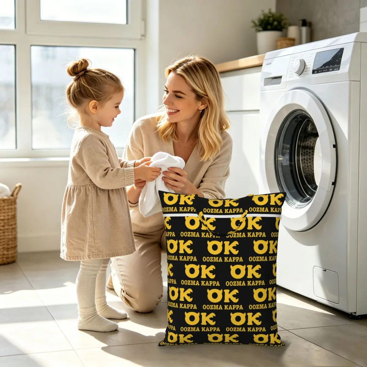 Фото Водонепроницаемая многоразовая сумка для белья Squishy Oozma Kappa OK Travel: мешок для грязной одежды, корзина для стирки для спортзала, йоги, отпуска №3