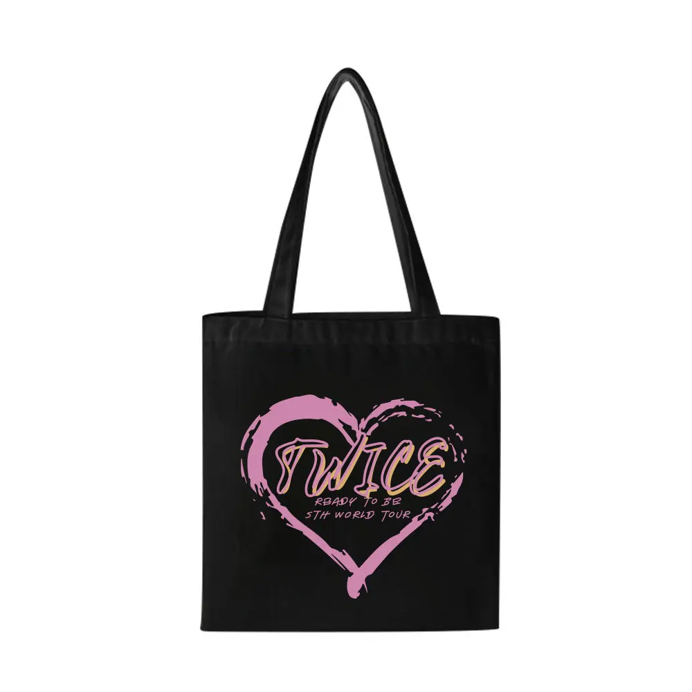 Kpop двухслойная Холщовая Сумка на плечо с принтом Nayeon Jeongyeon Momo Sana Love вместительная