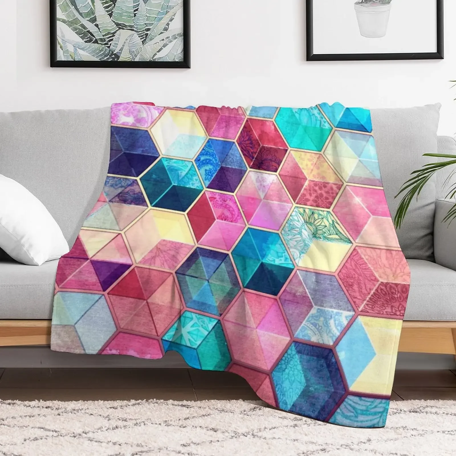 Одеяло с топазом и рубином кристаллами в виде сот большое одеяло ворсом