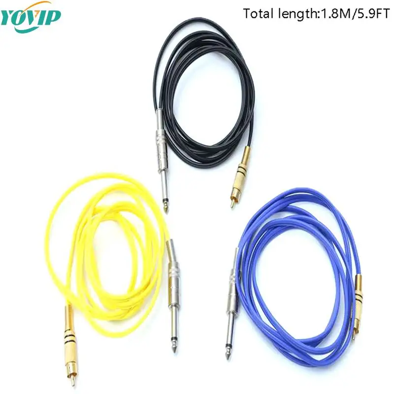 

Шнур с зажимом для тату, легкий тонкий мягкий силиконовый кабель для тату-машинки, источник питания, RCA разъем, моно штекер