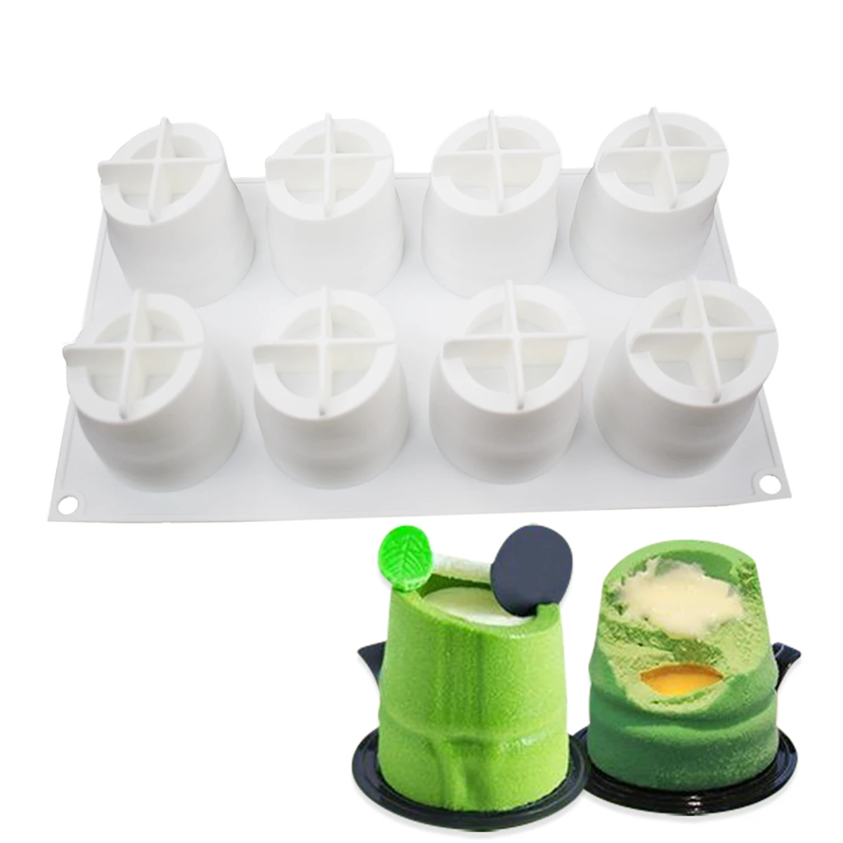 

Силиконовые 3D формы из бамбука Moldes Silicona, форма «сделай сам» для домашнего декора, формы для шоколада, пищевого класса, не прилипающие, для конфет и тортов