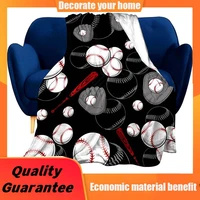super soft soccer blanket lightweight cozy 3d printed flannel baseball basketball throw blankets for sport fans kids adults