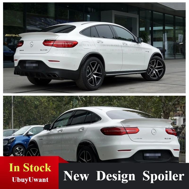 

Высококачественный задний спойлер GLC из АБС-пластика для Mercedes - Benz 2016 2017 2018 2019 2020 глянцевый черный или карбоновый цвет