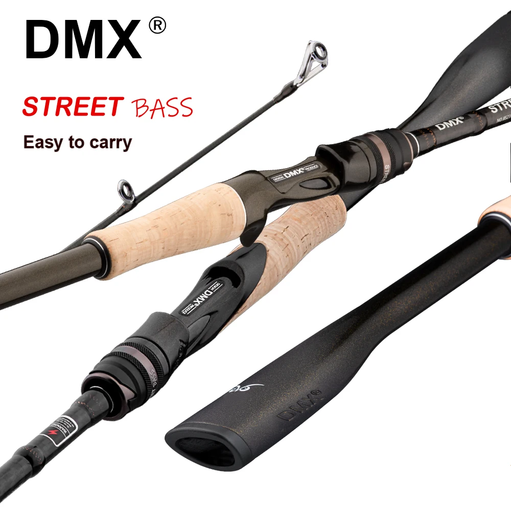 DMX Street Bass Spinning Casting Fishing Rod  Travel 5-42g 1.98/2.1/2.4/2.7m 8-25LB fast ML/M/MH/H Baitcasting Fishing Lure Rod