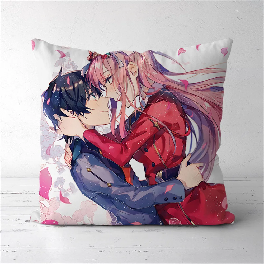 

DARLING in the FRANKXX Zero Two Hiro Anime Two Sided Pillow Cushion Case Cover 291