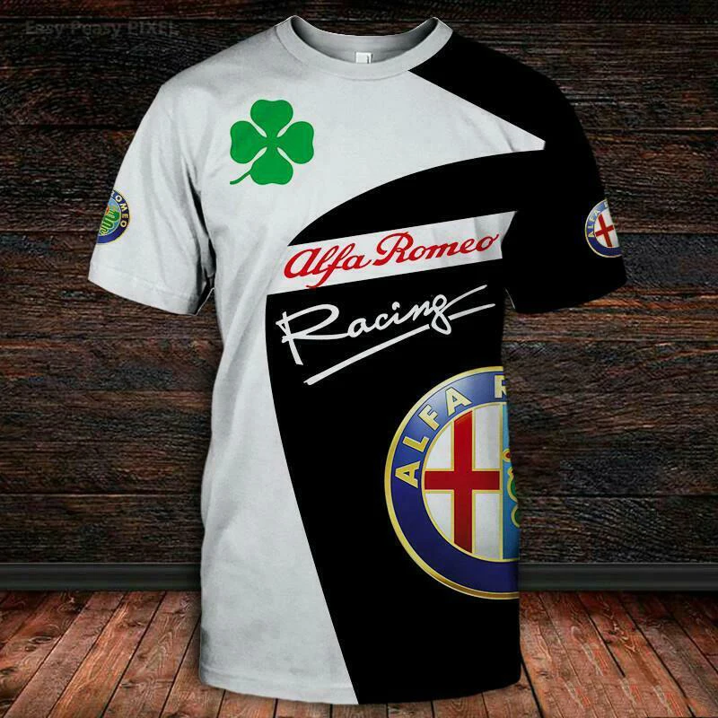 

F1 T-Shirts Formula One Alfa Romeo Team C42 Racing Car 3D Print Men Women Fashion Oversized O-Neck T Shirt Kids Tees Tops Jersey