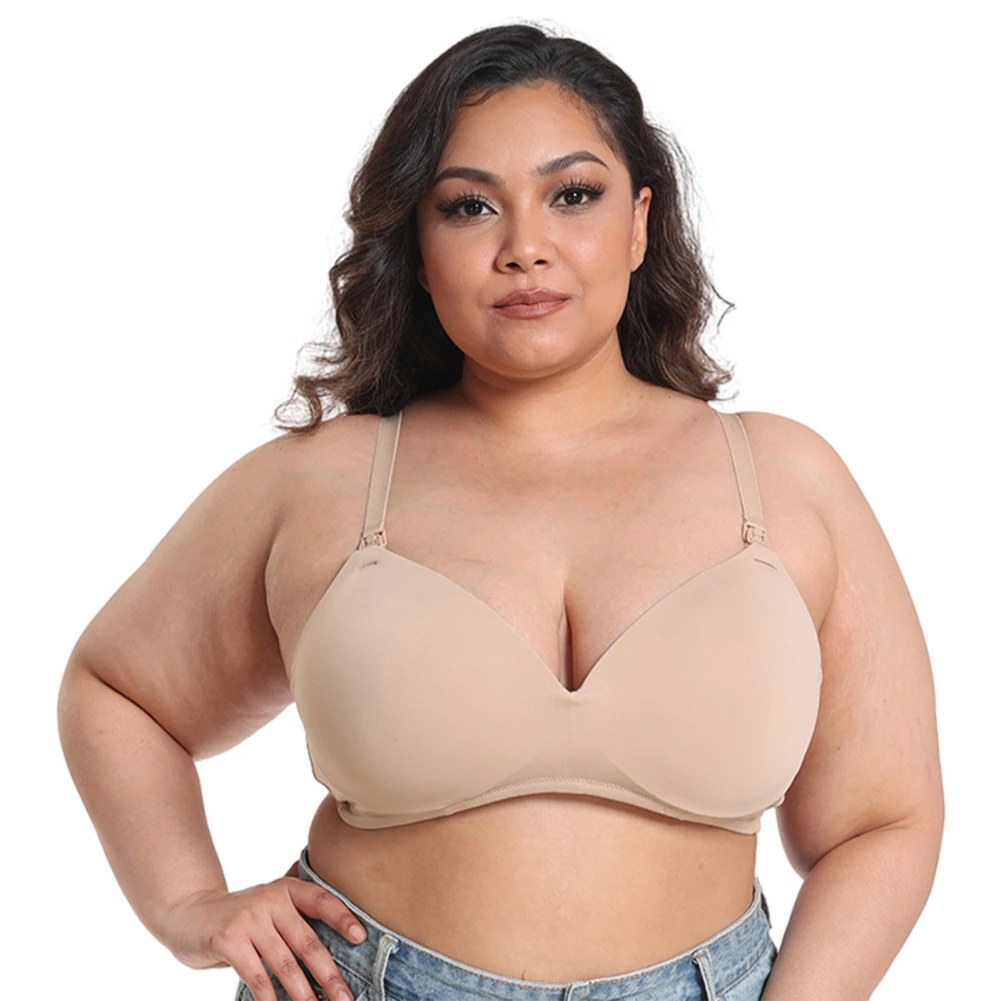 

New Pregnant Women's Steel Ring Free Large Breastfeeding Bra Skincare Friendly and Comfortable Gathering Bra