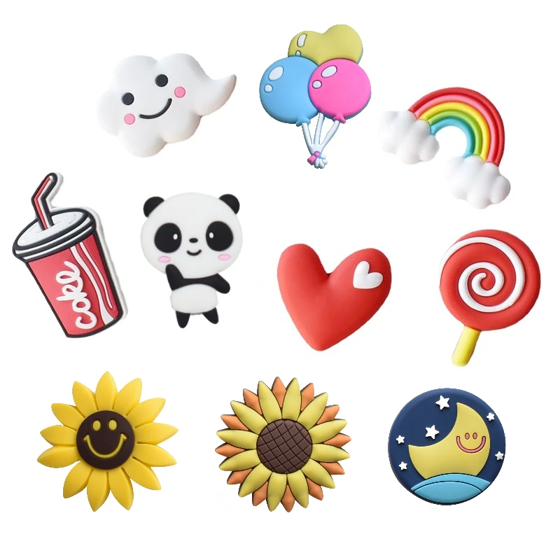 Мультяшная панда строительный шар Радужный Подсолнух холодильник магнитная