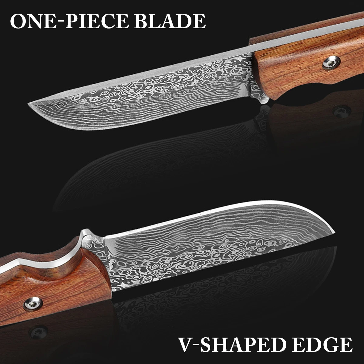 Кухонный нож с имитацией Дамасского узора шеф-повар мясной Кливер барбекю
