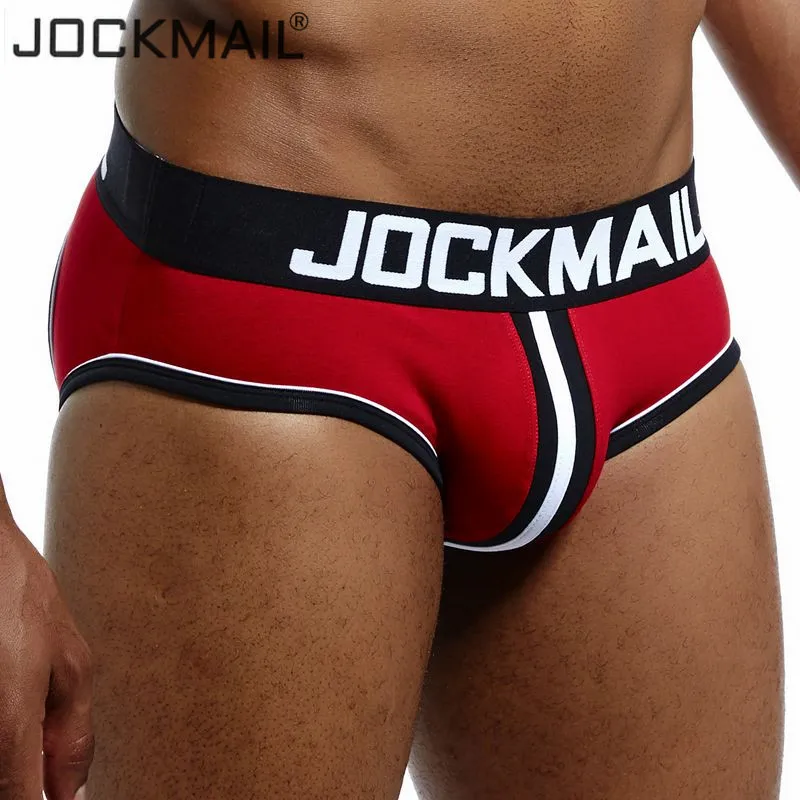 

JOCKMAIL Brand Jockstrap G-strings Sexy open back Gay Men Underwear Pennis Bikini Male Short Thong Panties Slip Convex Thongs
