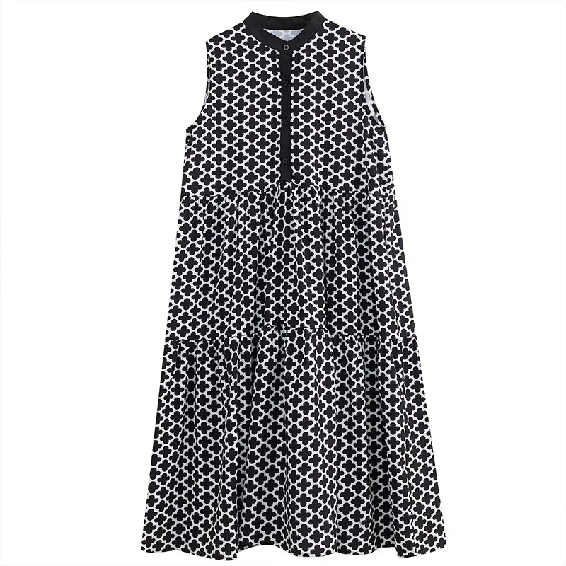 Качающееся платье-рубашка без рукавов Вневременный шик 50-х годов Феминиатюрная