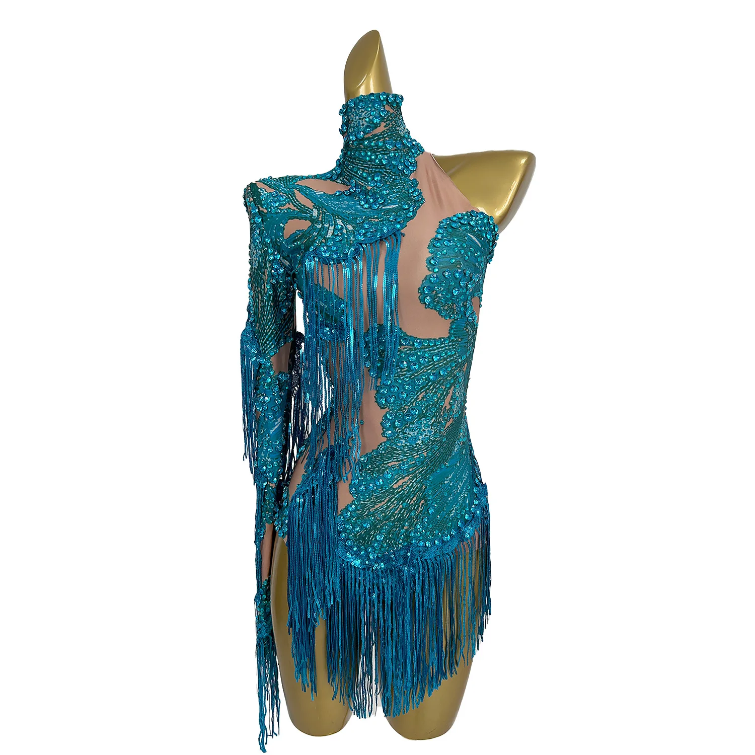 Сексуальное женское боди для латинских танцев костюм на пилоне мини-юбка со