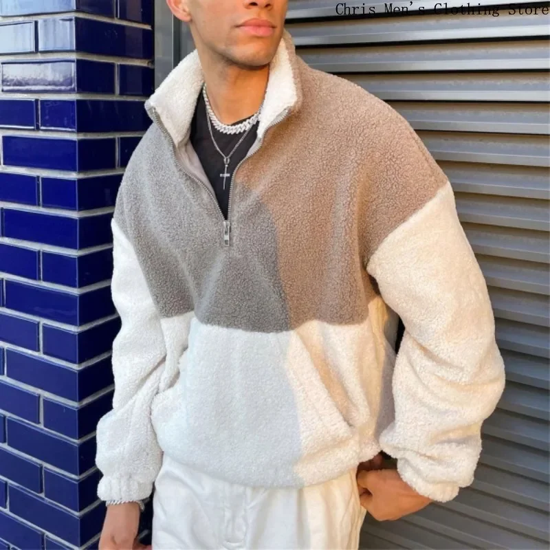 Осень и зима новый цвет мужская толстовка в стиле ретро толстая теплая бархатная