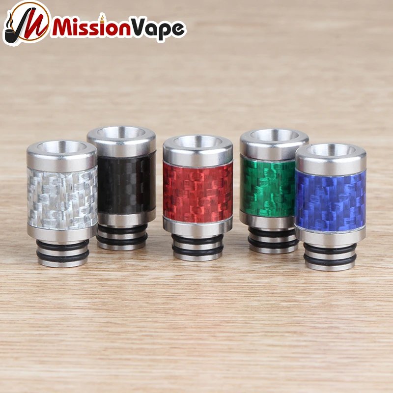 

510 Drip Tip Carbon Fiber + SS Base for RDA RTA RDTA Vape Tank Mouthpiece