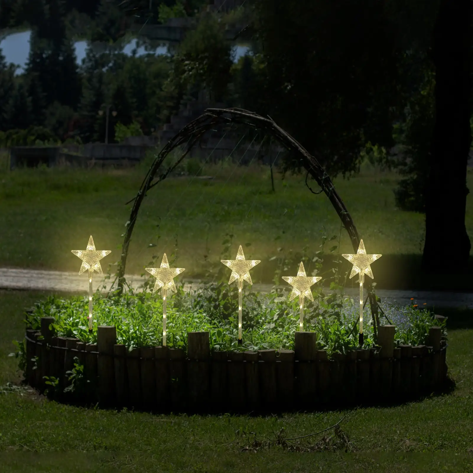 

5 PCS Solar Pathway Lights Solar Lights Outdoor Waterproof Warm Light Solar Outdoor Lights Pathway Lights Outdoor For Garden