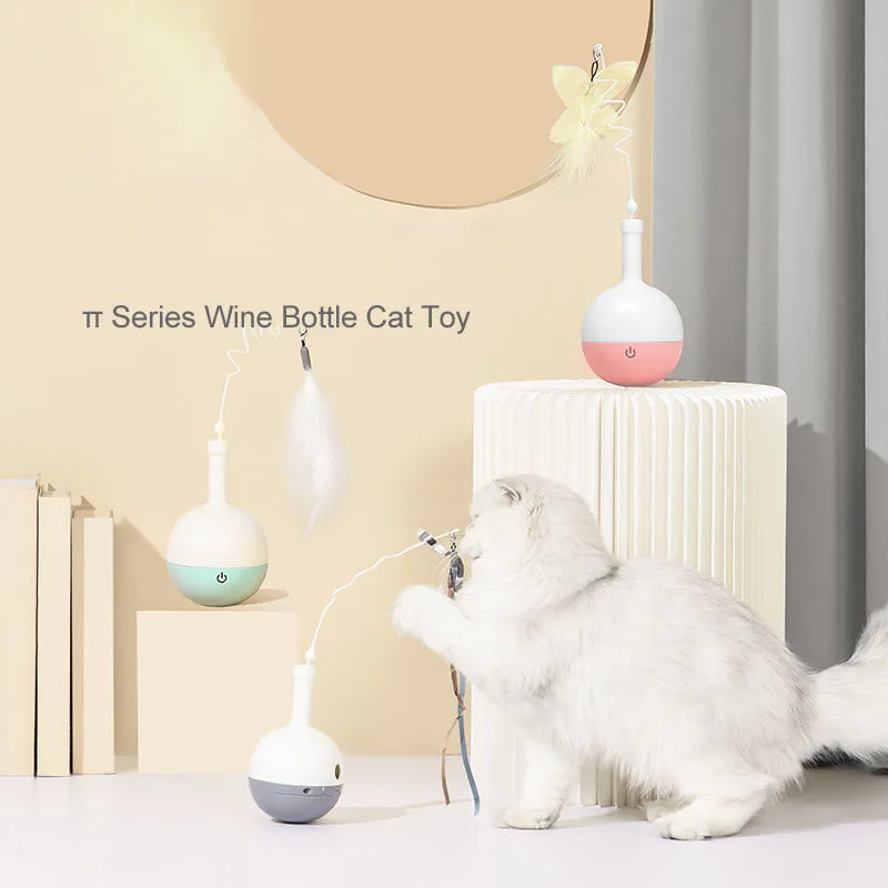 Automatic Cat Toys Bottle Shape Electric Cat Toys Interactive For Cats Training Self-moving Kitten Toys Pet Accessories