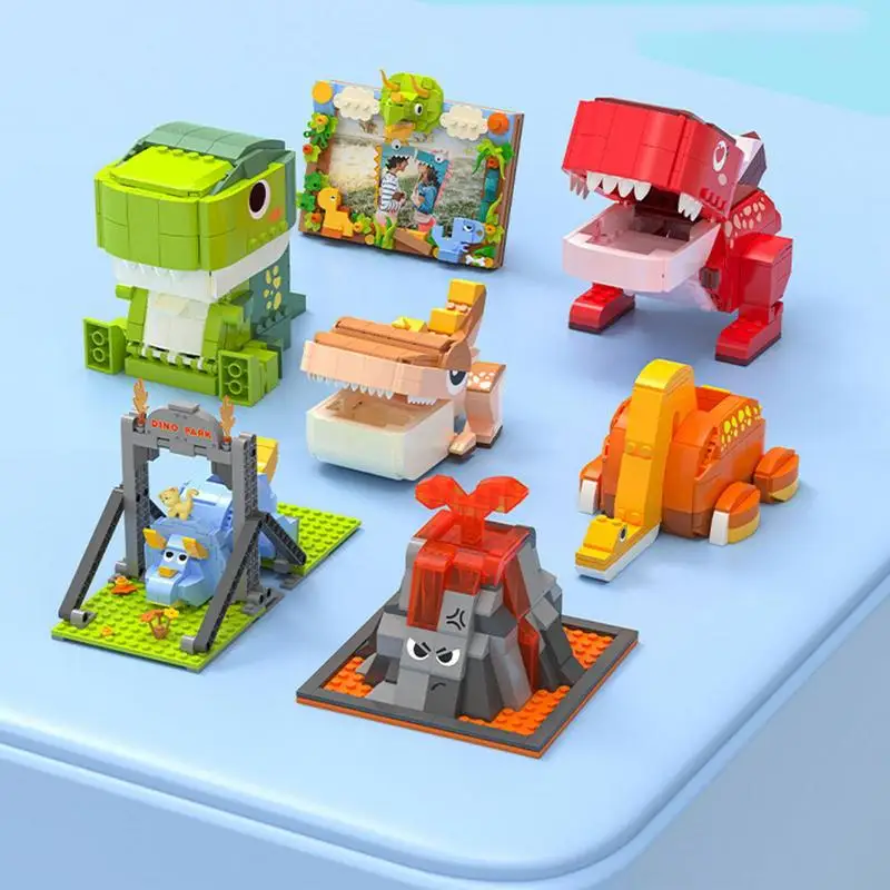 

Креативные 3D сборные строительные блоки, декоративные настольные игрушки, фигурки животных динозавров, привлекательные Обучающие Детские игрушки