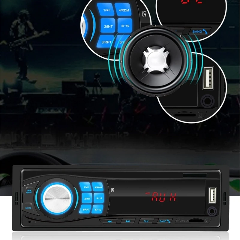 

Bluetooth-compatible Radio Car MP3-Player USB Auto-Stereo Digital-Audio FM Music AOS