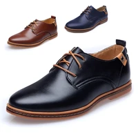 fashion leather casual men shoes fashion men flats round toe comfortable office men dress shoes plus size 38 48