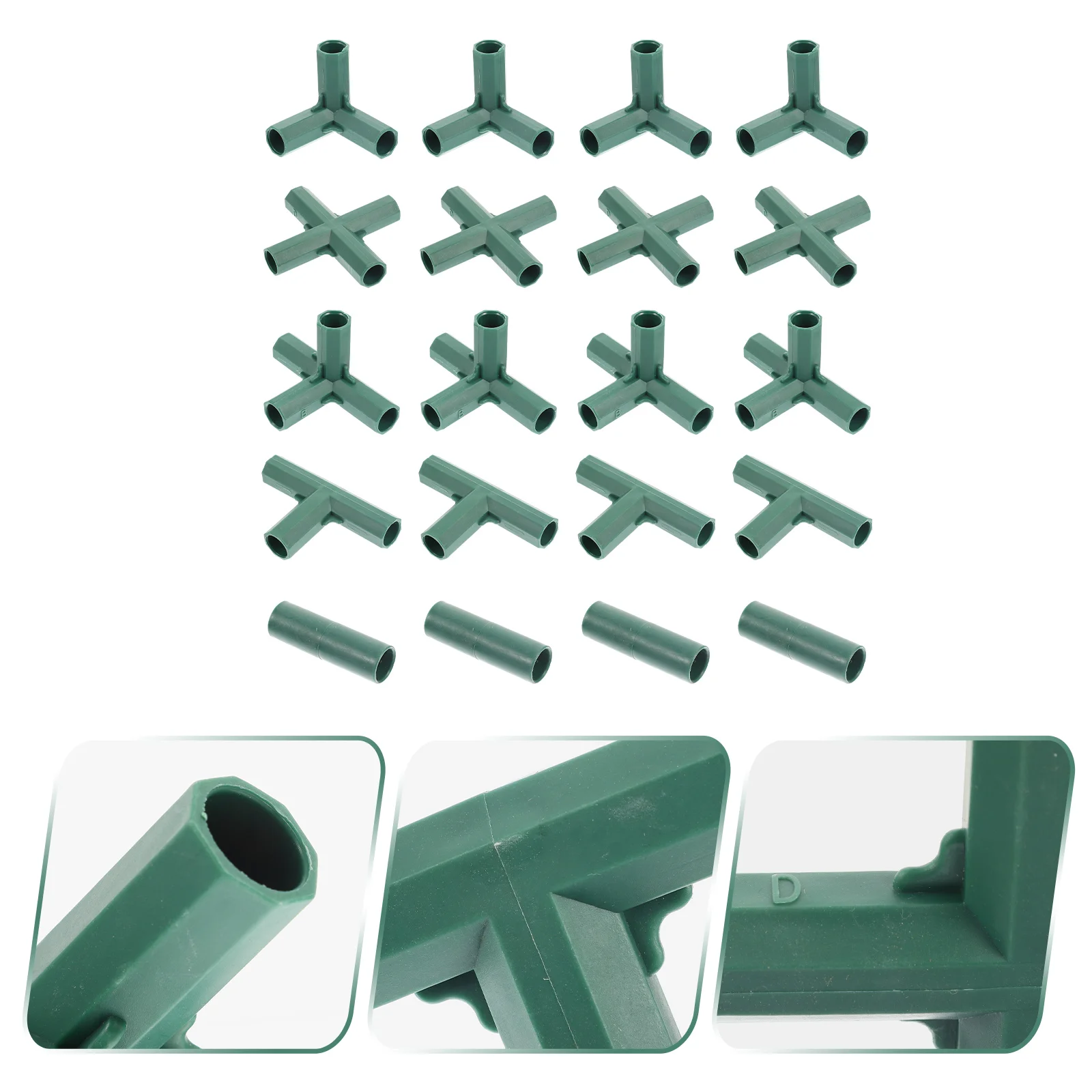 

Connecting Tubes Supports Greenhouse Connector Plastic Plants Planting Supplies