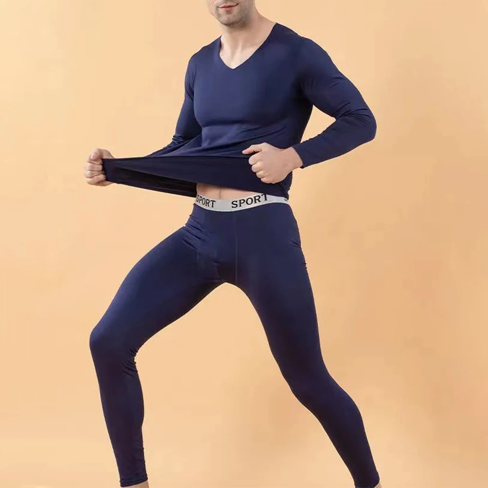 

Зимнее женское хлопковое нижнее белье, термобелье с длинной мужской подкладкой, мужские теплые кальсоны для набора, нижнее белье для термоодежды