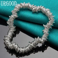 925 sterling silver multi turn circle round bracelet for women men party engagement wedding fashion jewelry
