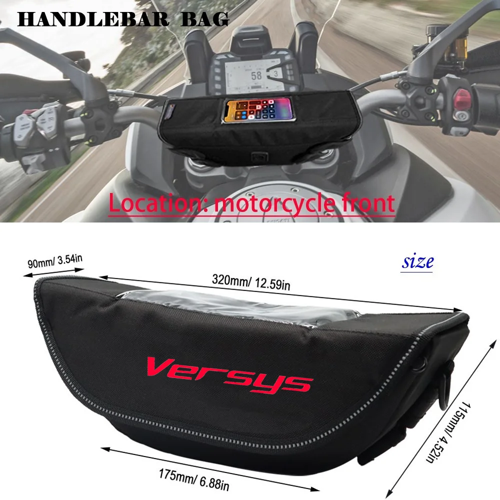 

For Kawasaki Versys1000 Versys650 Versys 1000 650 X-300 X300 Motorcycle Waterproof Bag Storage Handlebar Bag Travel Tool Bag