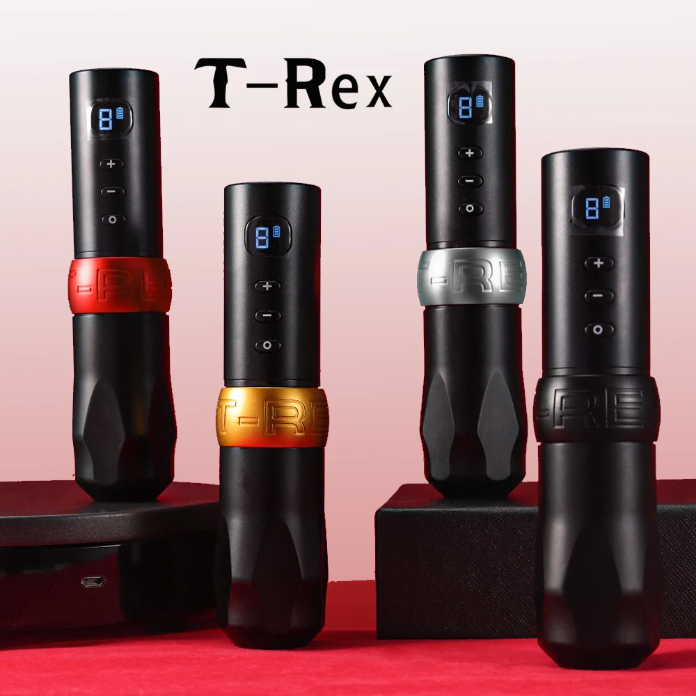 T-Rex Wireless Tattoo Machine Rotary Tattoo Battery Pen Set For Beginners For Tattoo Artist Permanent Makeup Tattoo Supplies