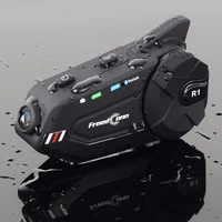 r1 plus motorcycle bluetooth headset waterproof 1080p hd video helmet wifi recorder moto camera 6 riders intercom fm accessories