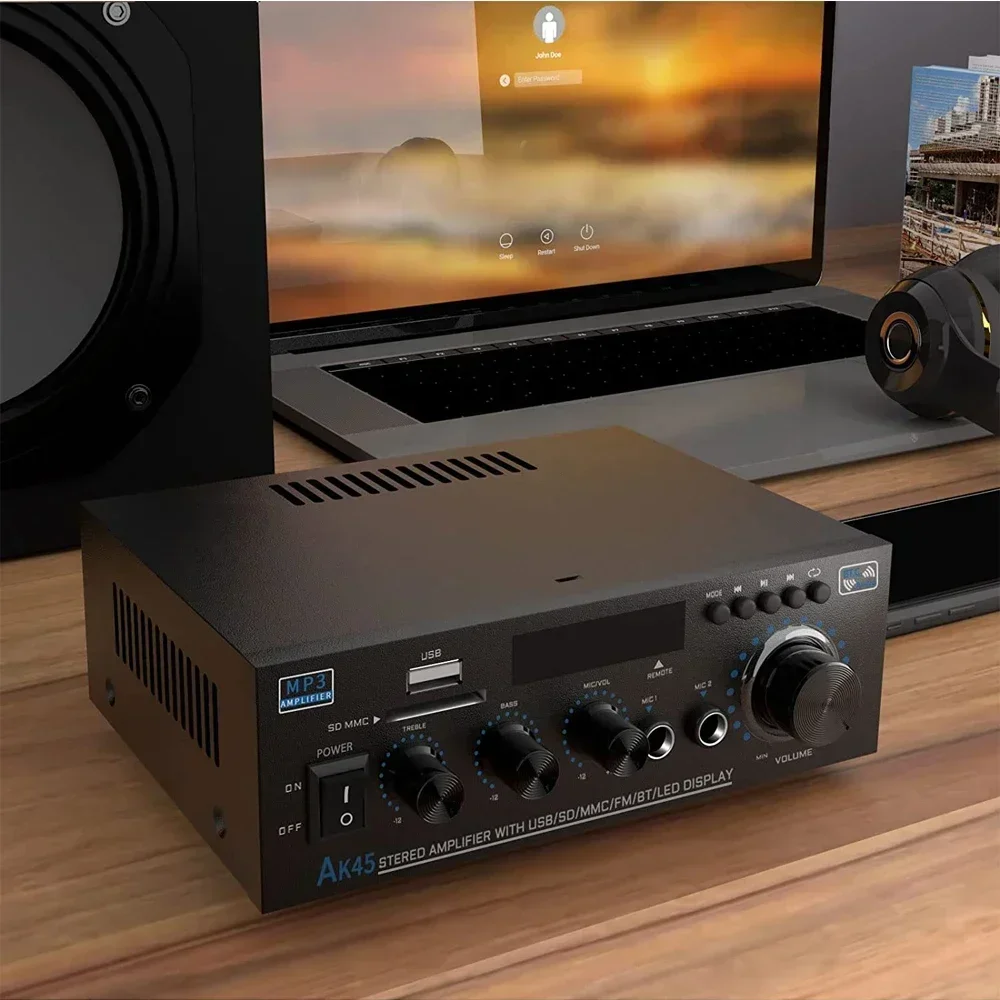 Цифровой Hi-Fi усилитель AK45 2 0 каналов 400Wx2 стереоусилитель приемник 90-240 В