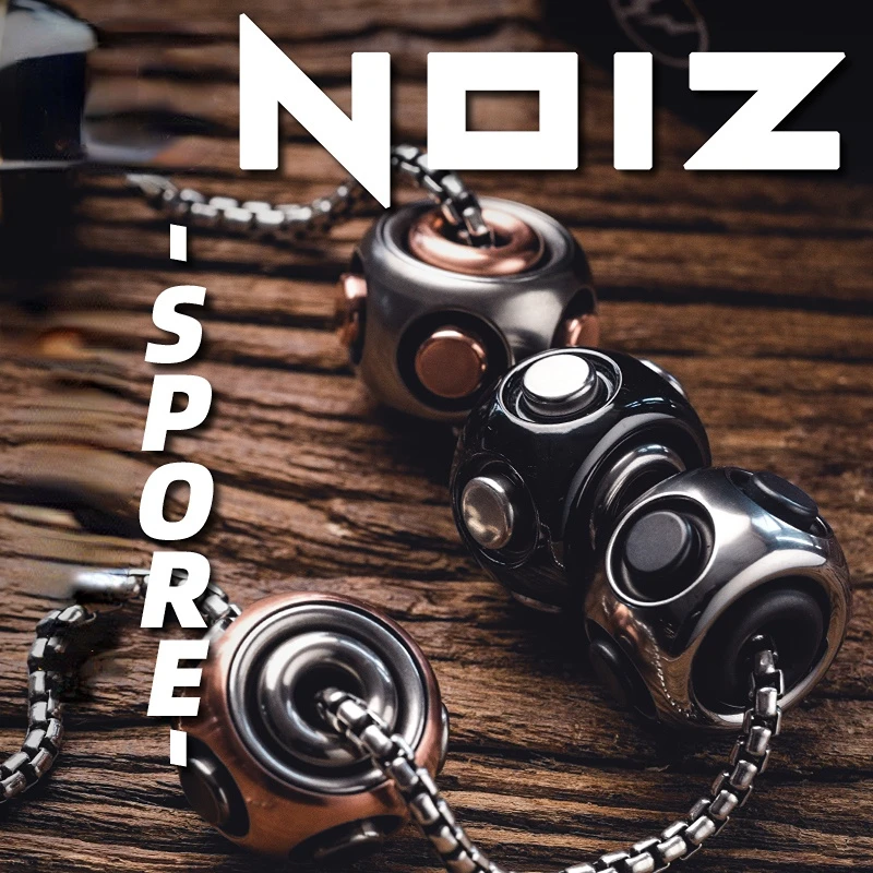 Enlarge New NOIZ Spore Pendant MINI Fingertip Gyro Fidget Spinner Anti-Stress Trendy  Technology Adult Toy Edc Necklace