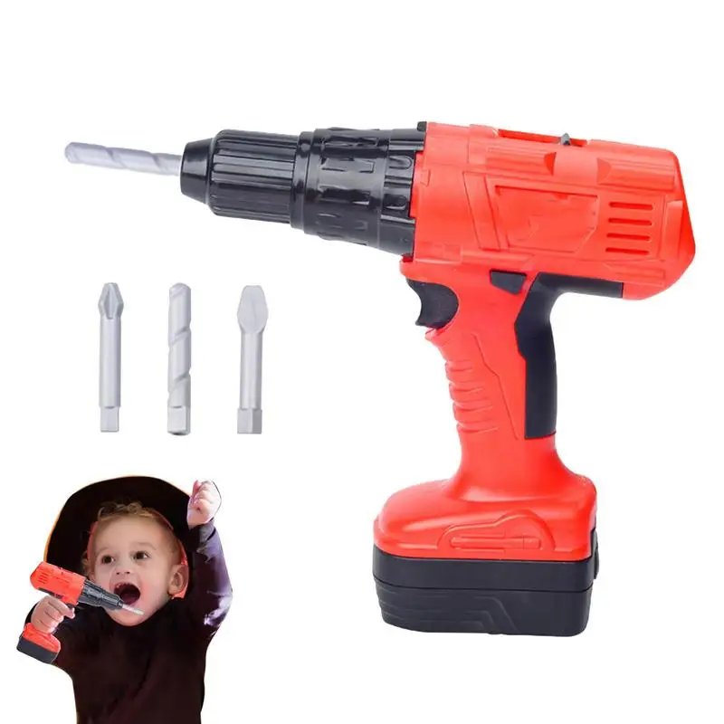 

Kids Electric Drill Toy Kids Power Tools Mini Toy Drill Pretend Play Drills With Sound And Motion Outdoor Preschool Gardening