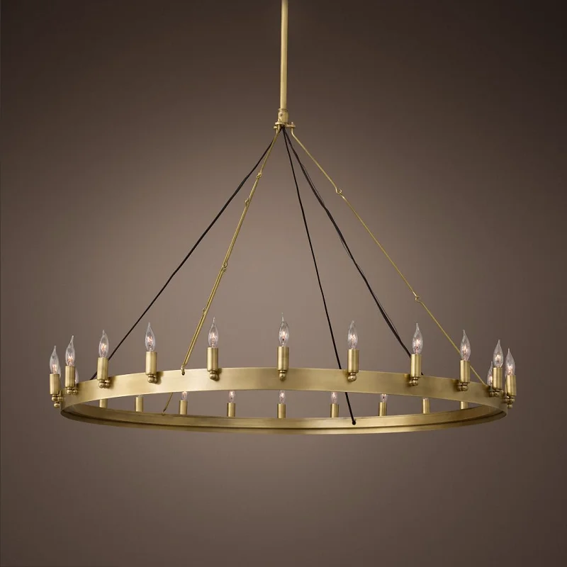 

American personality iron chandelier dining room living room single head chandelier simple creative retro chandelier
