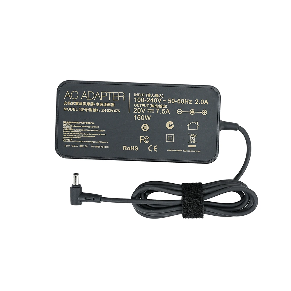 

20V 7.5A 150W 6.0*3.7mm A18-150P1A Laptop Charger AC Adapter For Asus Rog G531GT G731GT FX505 FX505GT FX705GT FX705DT FX705DU