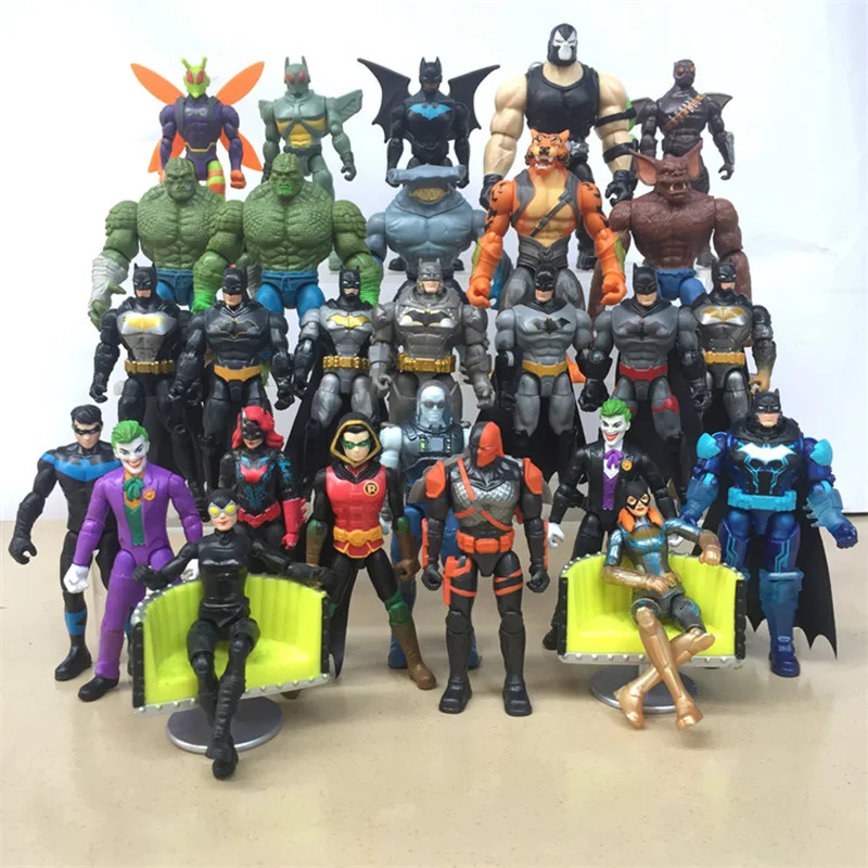 

Genuine Marvel Action Figure DC Batman 3.75 Inch Joint Movable Shark King Bain Robin Green Lantern Rare Model Toy