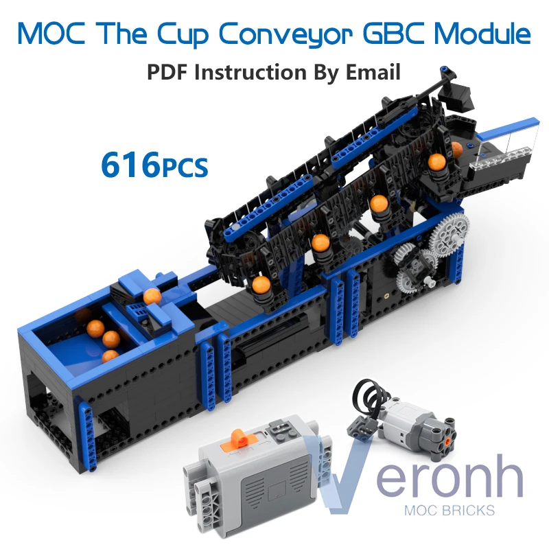 Новый Кубок конвейер GBC модуль электрические строительные блоки 616 шт. MOC
