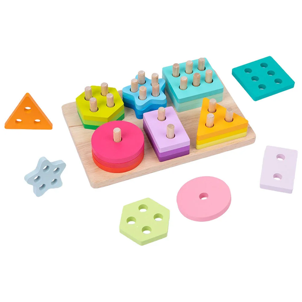 

Wooden Educational Toy Kids Toddler Stacking Blocks Building Number Children Sorting Puzzle