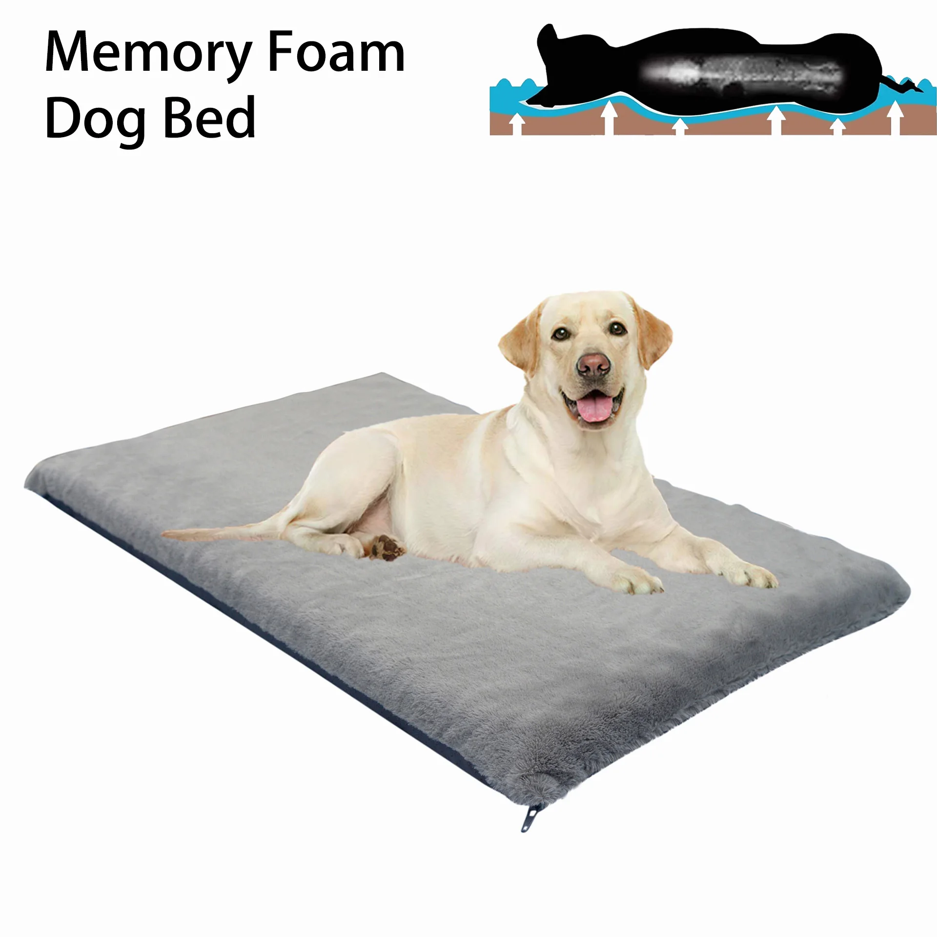 

Soft Dog Bed Sofas Memory Foam Pet Bed for Small Medium Large Dogs Cats Removable Washable Pet Mat Square Kennel Dog Supplies