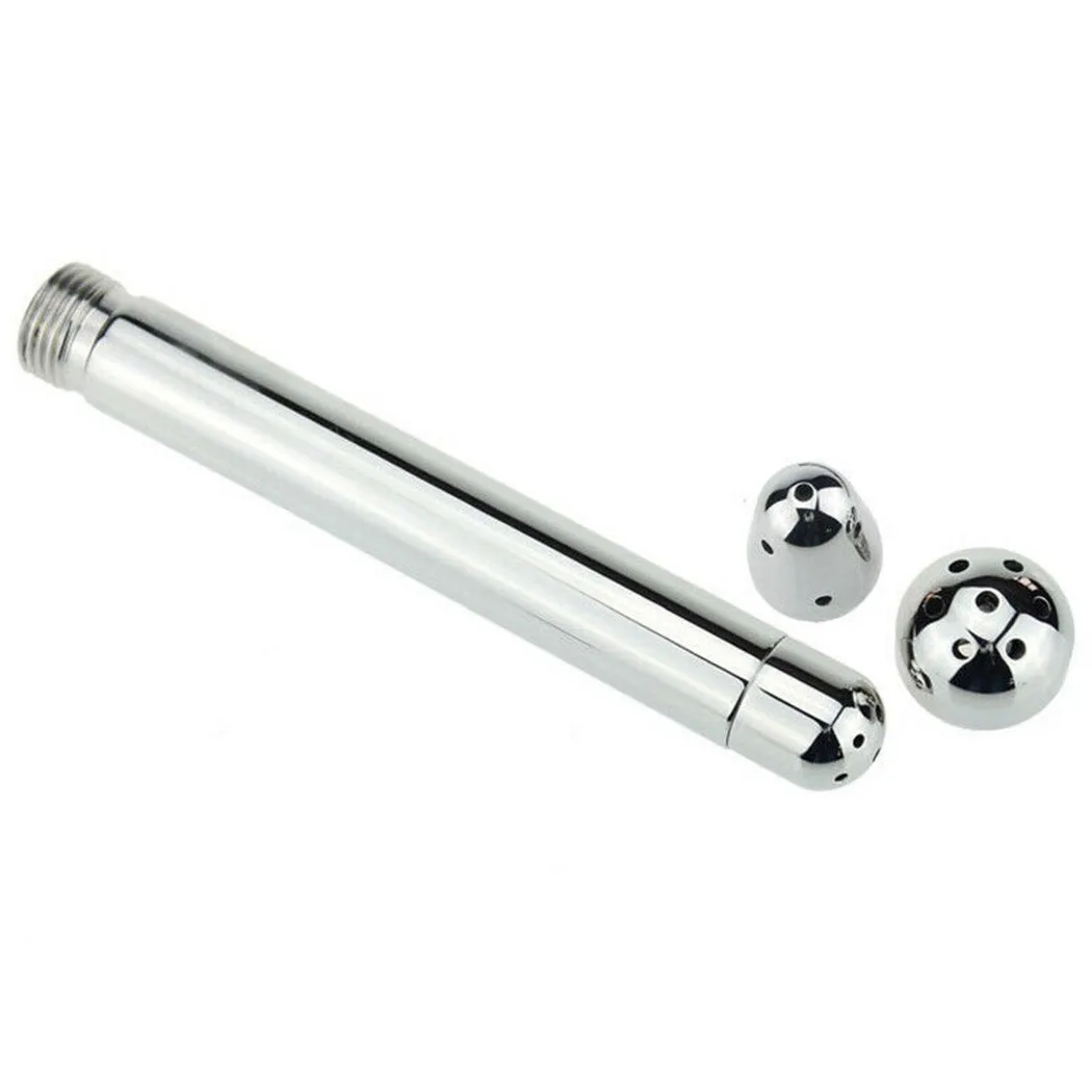 Душ Алюминиевый душ для клизмы с 3 насадками воды стиля Насадка ANAL-DOUCHE Набор