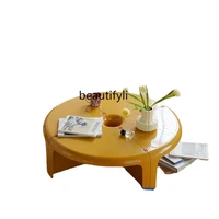 yj nordic round tea table designer creative small apartment coffee table detachable splicing combination side table
