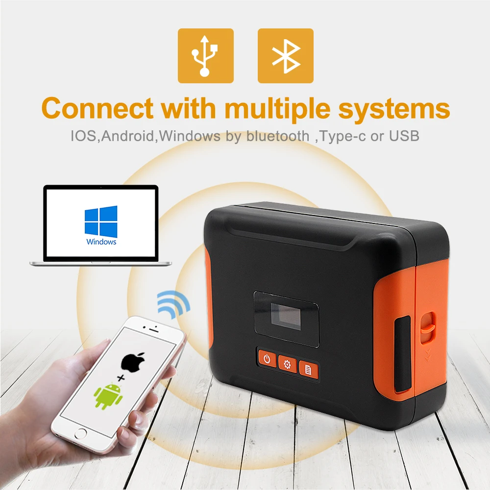 Cashino KMP-400 4-дюймовый 110-мм высококачественный мобильный термопринтер чеков Bluetooth