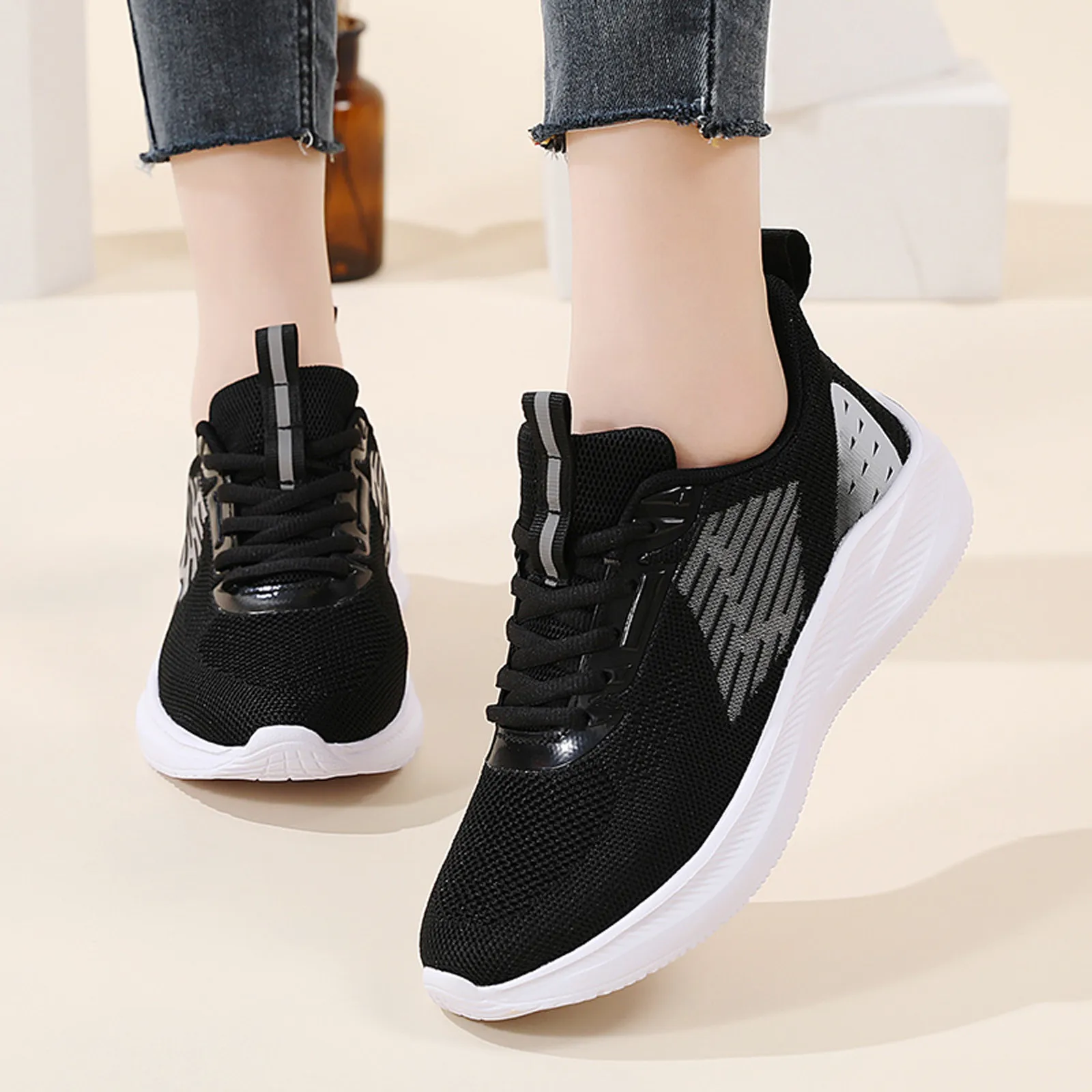 

Women Platform Sneakers Woman Casual Gradient Shoes Ladies Comfortable Low Top Sock Sneakers Non-slip Walking Shoes