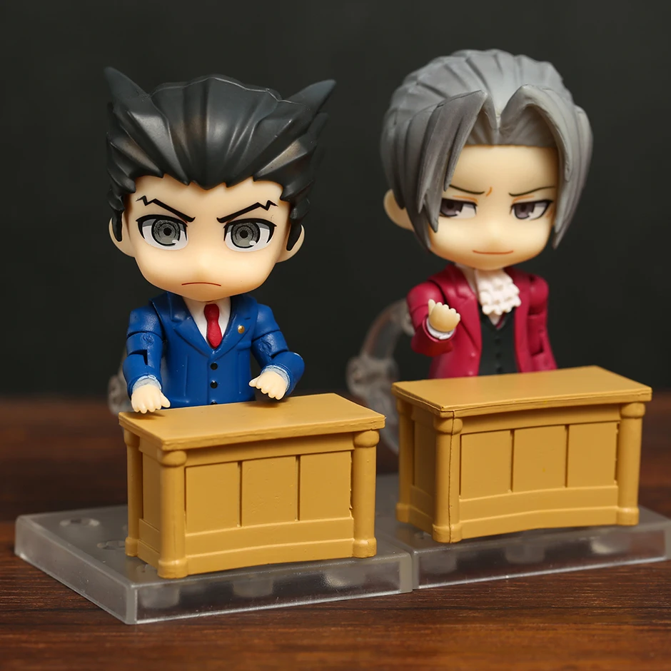 

Anime Figural 1761 1762 Ace Attorney Miles Edgeworth Phoenix Wright Change Face Movable Joints Figure Collectible Toy Gift Doll