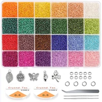2mm czech seed beads for needlework craft small beads kit for diy charm bracelet earrings pony beads for jewelry making supplies