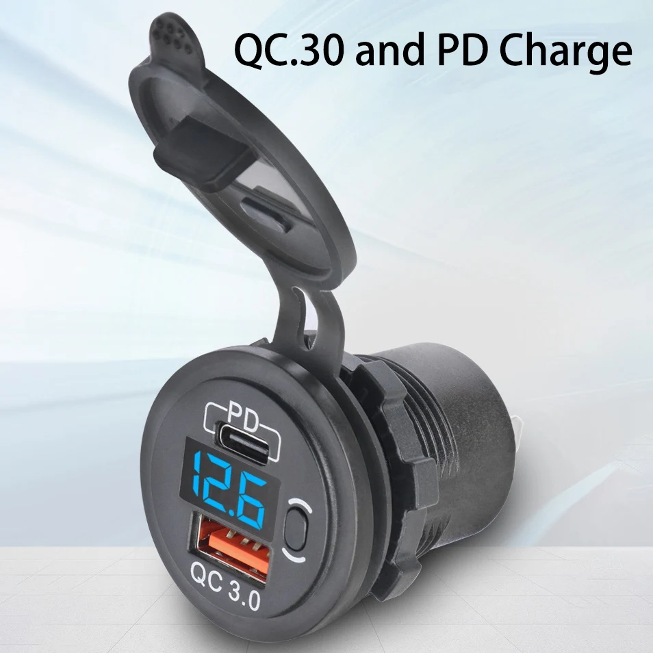 Водонепроницаемая USB-розетка для зарядки 12-24 В 48 Вт