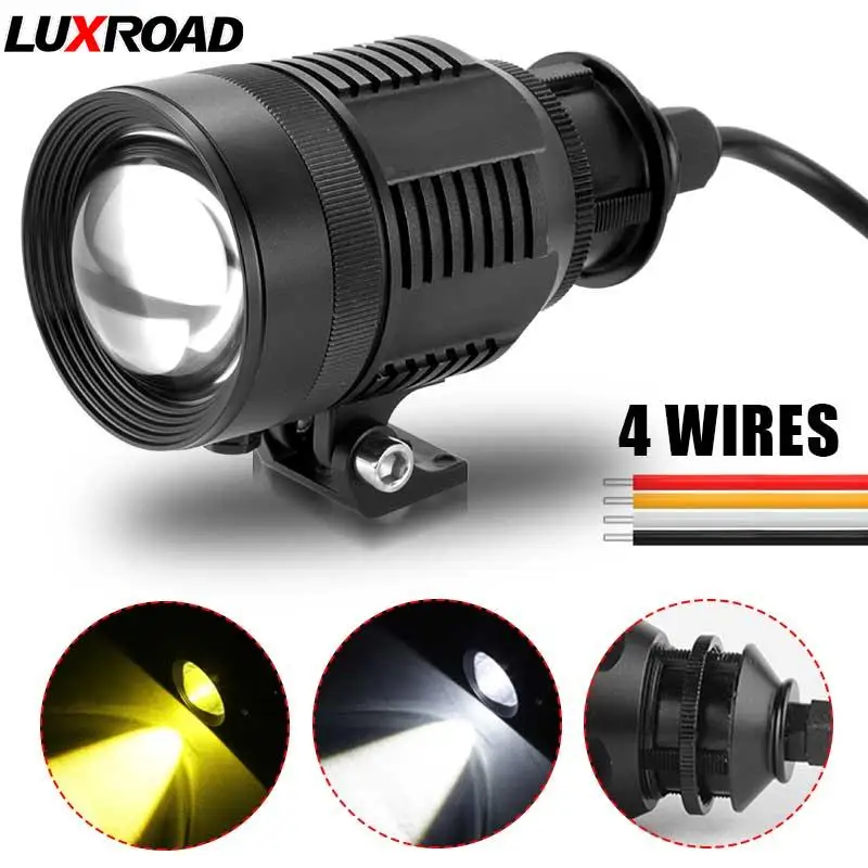 

Светодиодный прожектор для мотоцикла 2200 Lms, фара, противотуманная вспышка, прожектор, лампа под 3 режима, супер яркий для велосипеда, квадроц...