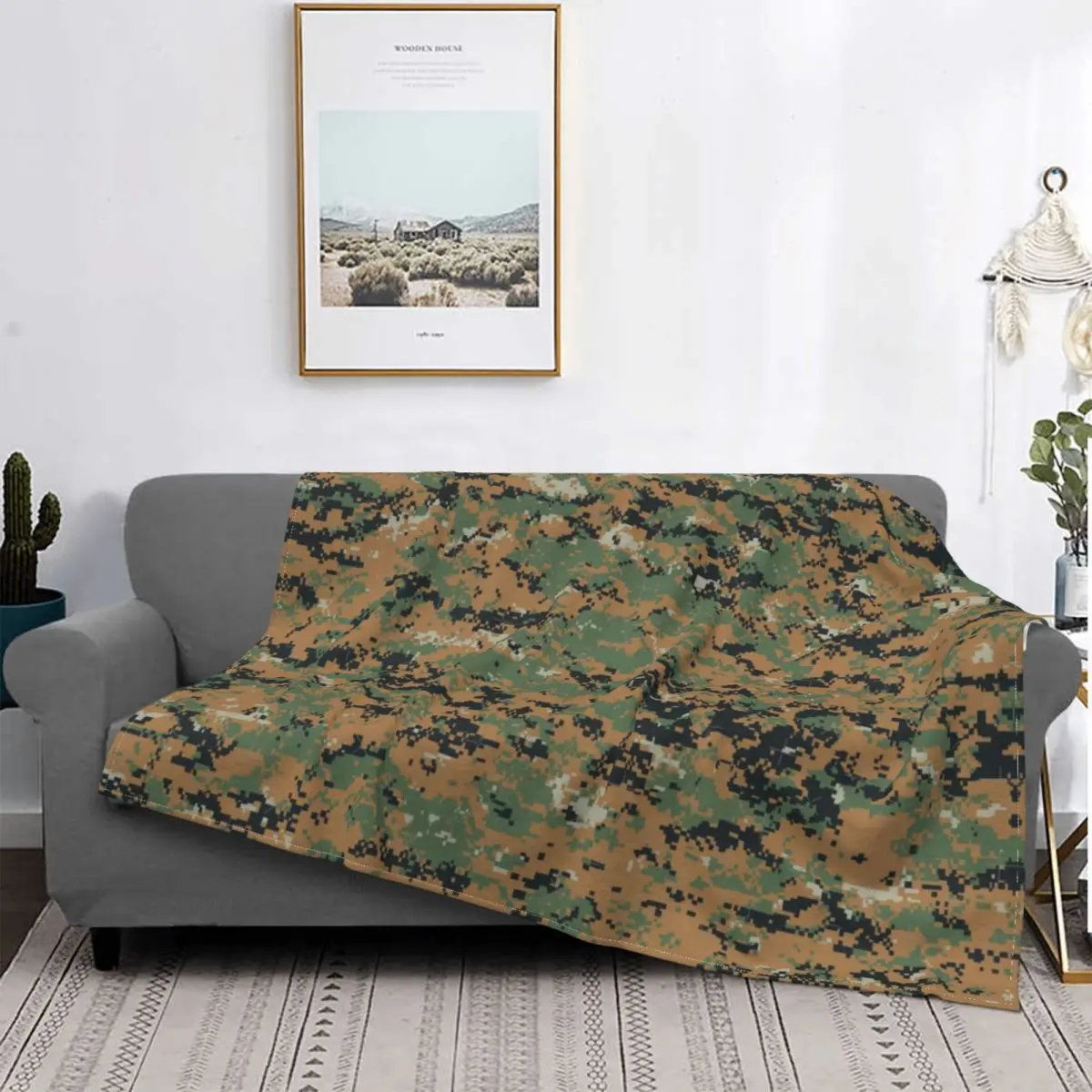 

Камуфляжное фланелевое одеяло Marpat в стиле милитари