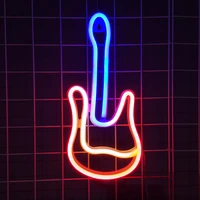 led violin neon sign lights for bedroom wall battery usb night lamp atmosphere birthday gifts home christmas party room decor