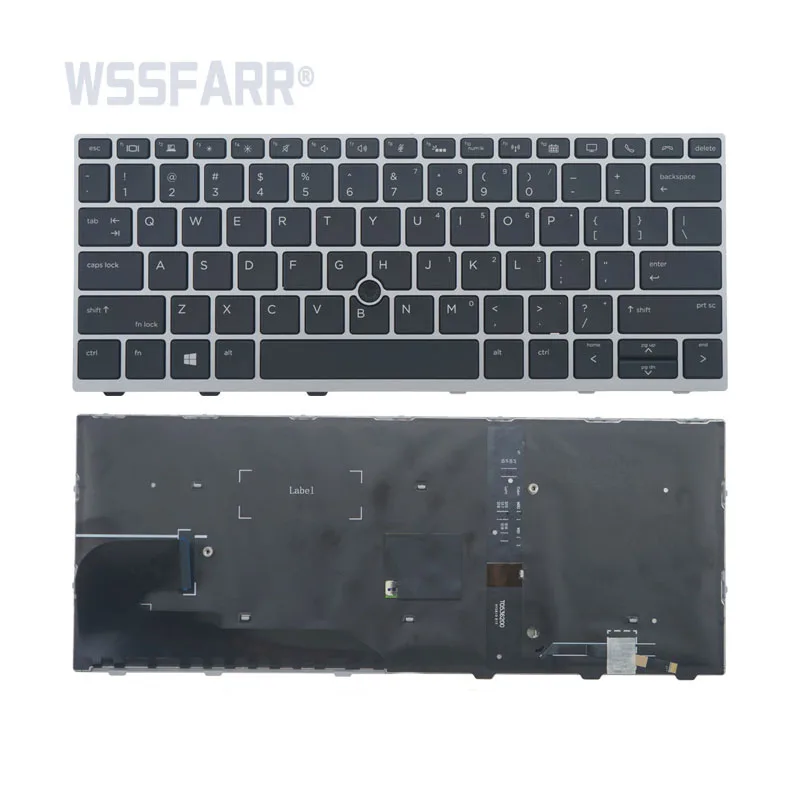 

Laptop Keyboard Us for Hp Elitebook 735 G5 830 G5 Engels Backlit