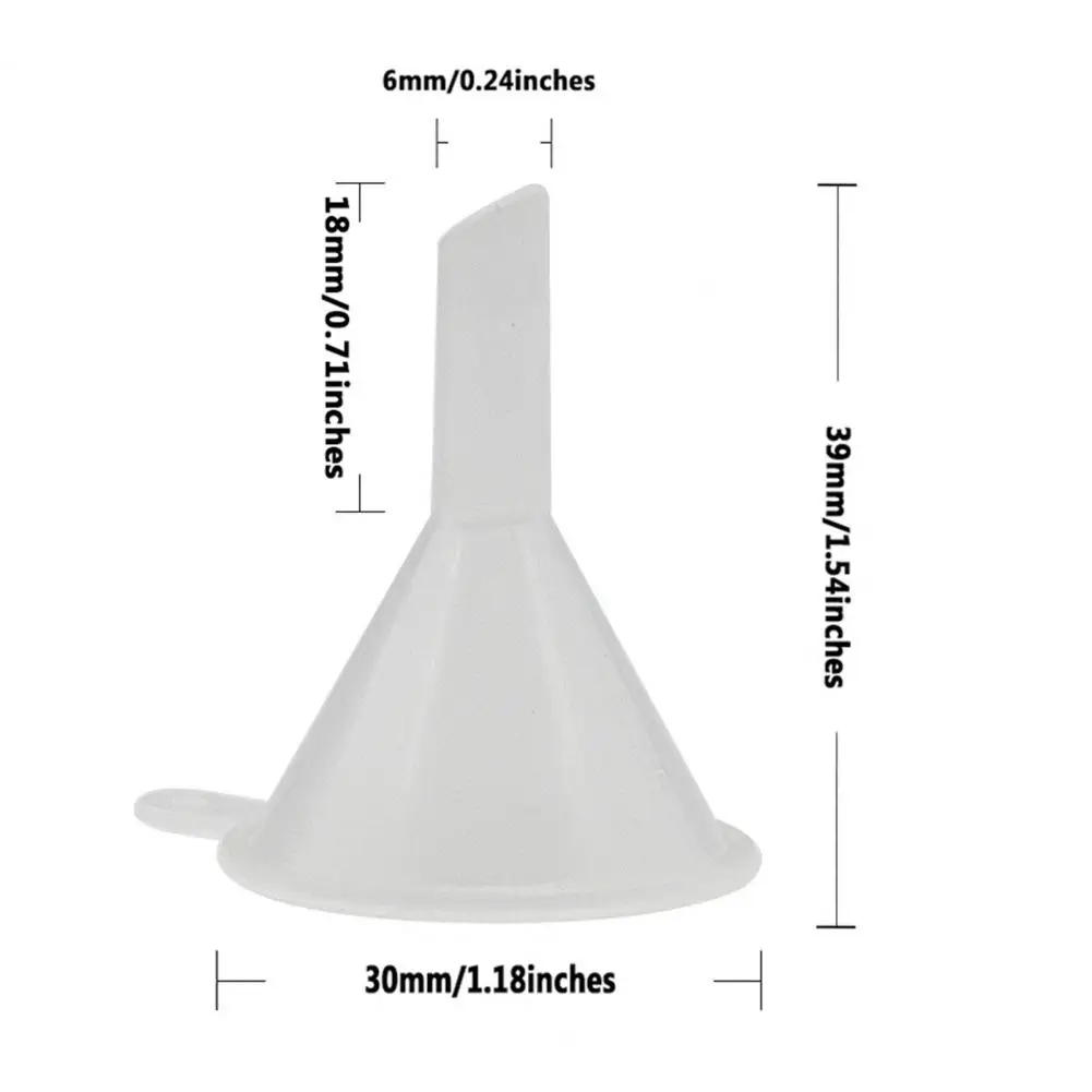 

5Pcs Plastic Funnels Practical Wide Application Clear Small Clear Plastic Mini Funnels Mini Funnel for Sand Art